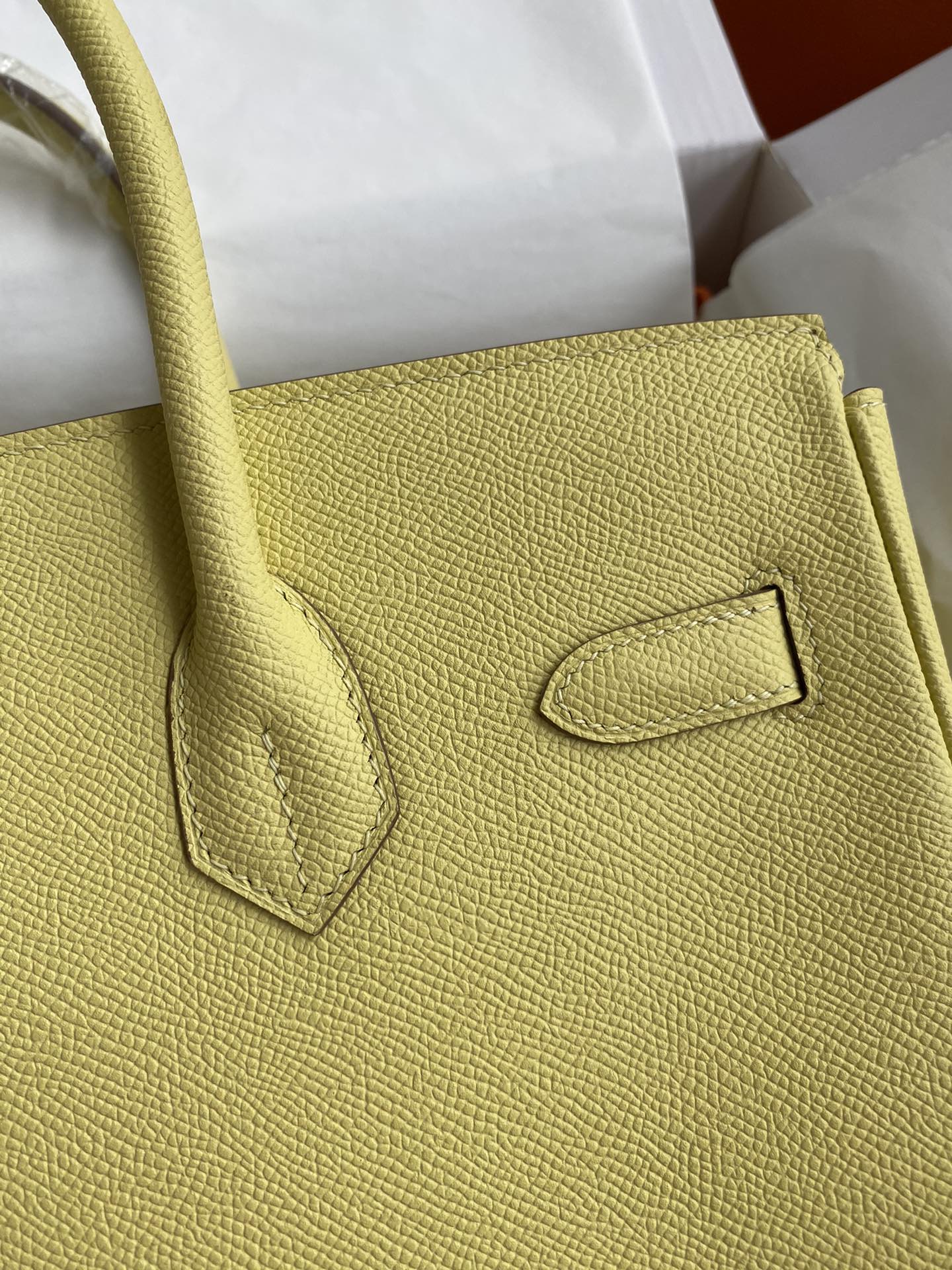 Hermes Birkin 35CM Epsom Leather Handbag Jaune Poussin